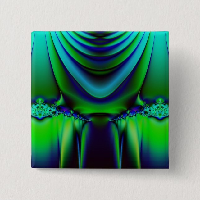 Drastischer Fraktal-Knopf Button (Vorderseite)