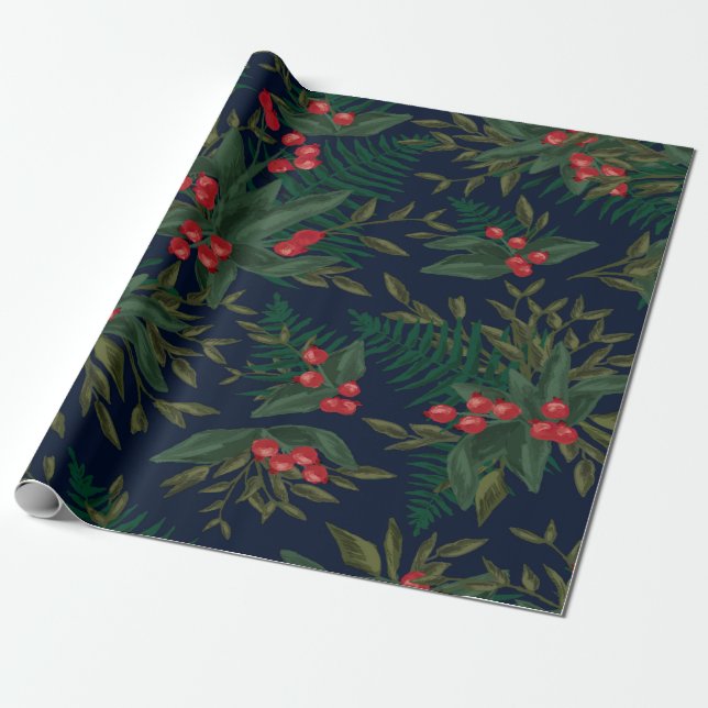 Drastisches Winter-Grün Geschenkpapier (Ungerollt)