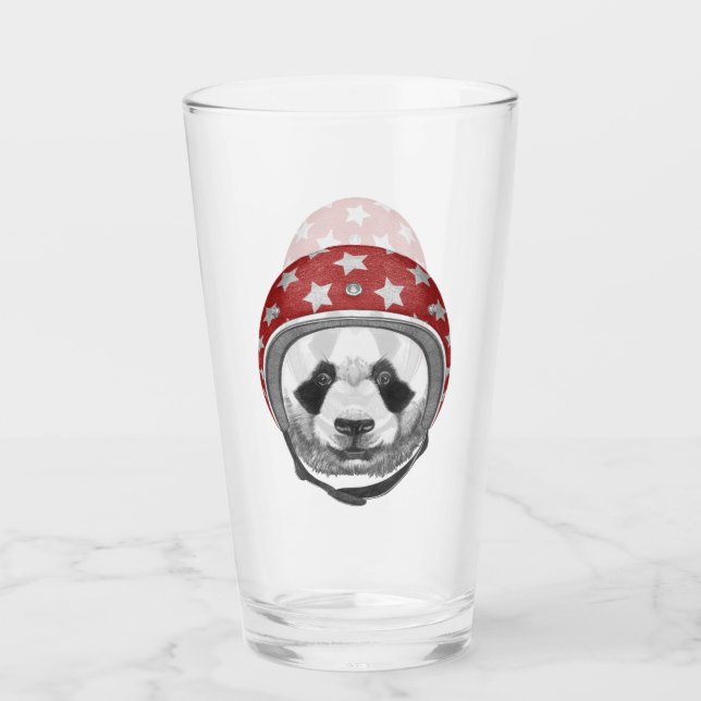 Draufgänger-Panda Glas (Vorderseite)