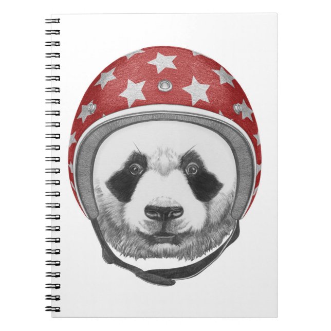 Draufgänger-Panda Notizblock (Vorderseite)
