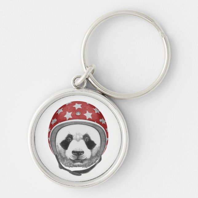 Draufgänger-Panda Schlüsselanhänger (Vorne)
