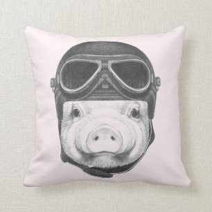 Draufgänger-Schwein Kissen