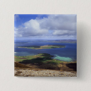 Draufsicht: graemsay u. Orkneys Festland burra Button