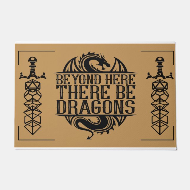 Draußen gibt es Dragon|Dungeon Dragon Doormat Fußmatte (Vorderseite)