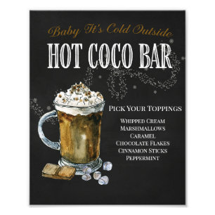 Draußen ist es kalt, Coco-Bar-Schild Fotodruck
