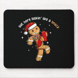 Draußen sehe ich aus wie ein Snack lustiges Weihna Mousepad