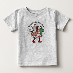 Draußen sehe ich aus wie ein Snack-Weihnachtsbaumk Baby T-shirt