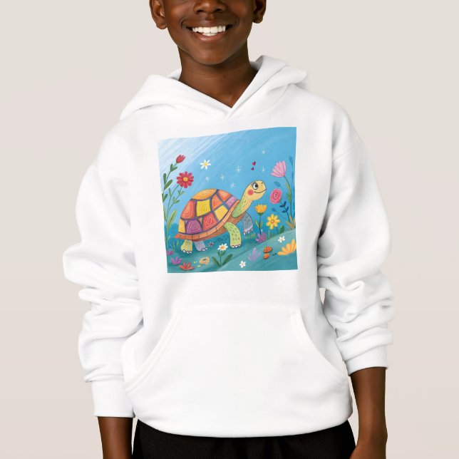 Drawing Baby Turtle Hoodie (Vorderseite)