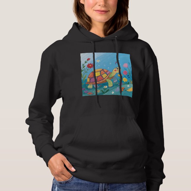 Drawing Baby Turtle Hoodie (Vorderseite)