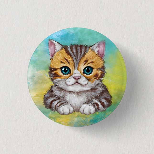 Drawing Cat Button (Vorderseite)
