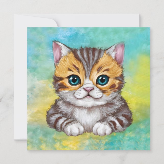 Drawing Cat Einladung (Vorderseite)