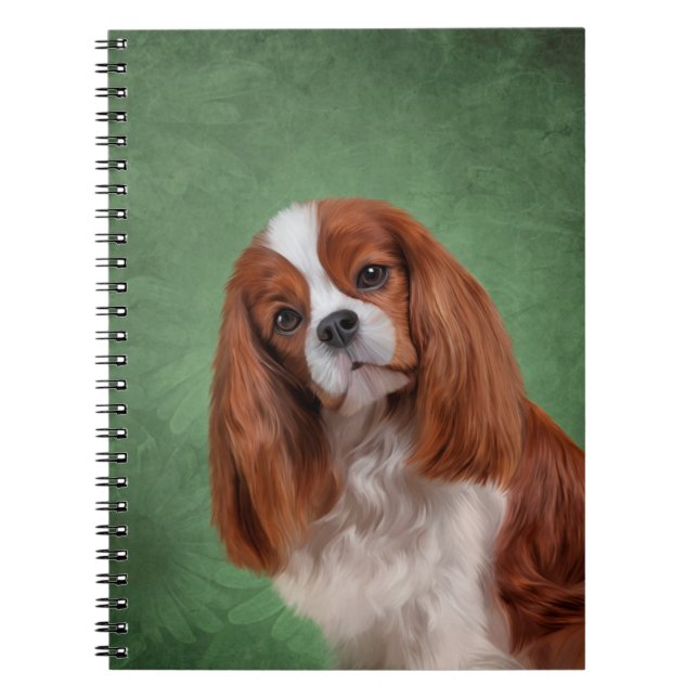 Drawing Dog Cavalier King Charles Spaniel Notizblock (Vorderseite)