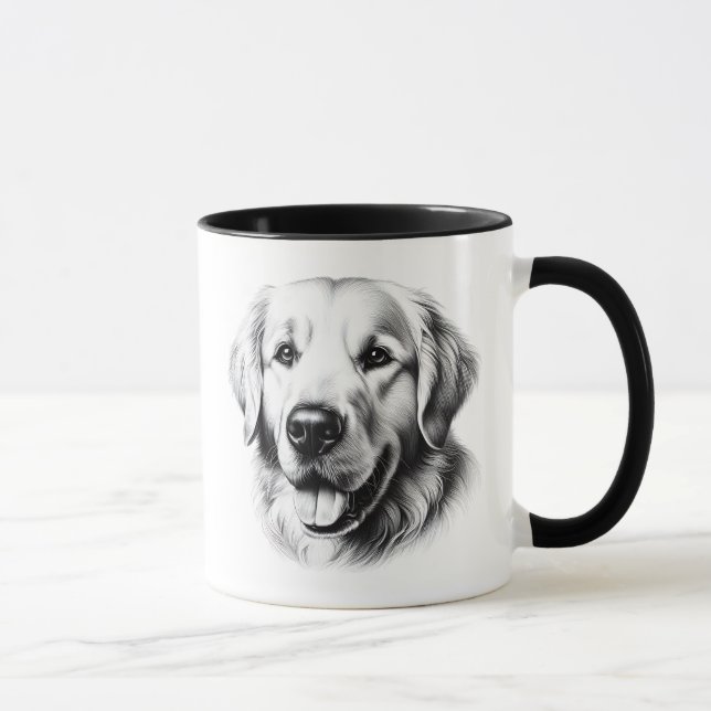 Drawing Golden Retriever Tasse (Rechts)
