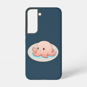 Drawing of a pink Baby Octopus Samsung Galaxy Hülle