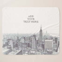 Drawing of New York City Landscape Custom Sherpadecke