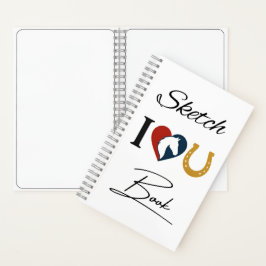 Drawing Sketchbook for Horse Lovers – Blank Pages Notizbuch