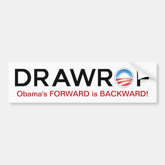 DRAWROF Barack Obama EN AVANT est autocollant (Devant)