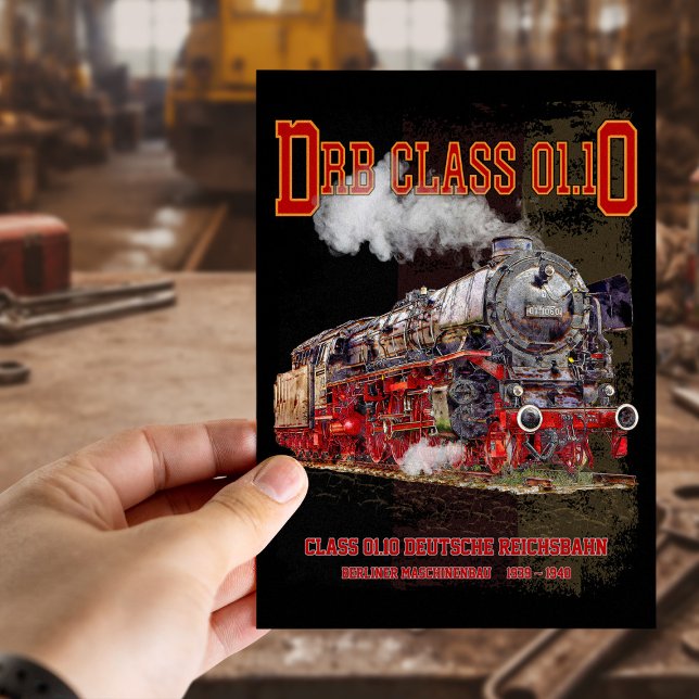 DRB Class 01.10 Steam Train. Deutsche Reichsbahn Postkarte (DRB Class 01.10 Steam Train. Deutsche Reichsbahn. Postcard)