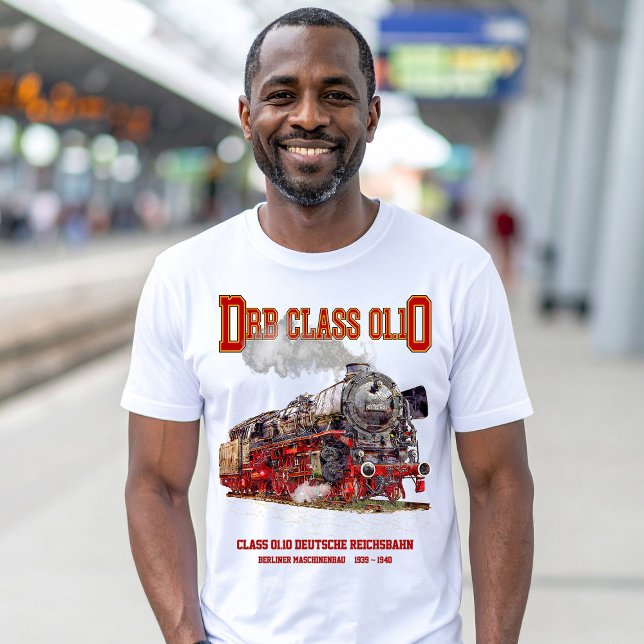 DRB Class 01.10 Steam Train. Deutsche Reichsbahn T-Shirt (DRB Class 01.10 Steam Train. Deutsche Reichsbahn. Mens Basic T-Shirt)