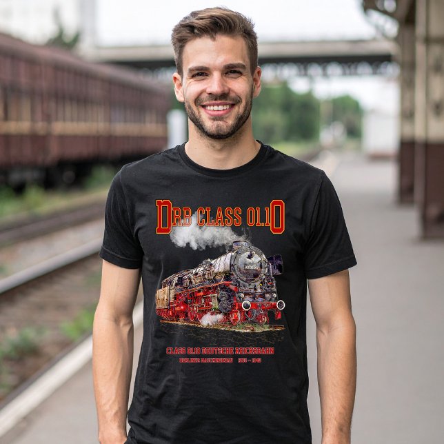 DRB Class 01.10 Steam Train. Deutsche Reichsbahn T-Shirt (DRB Class 01.10 Steam Train. Deutsche Reichsbahn. Mens Basic T-Shirt)