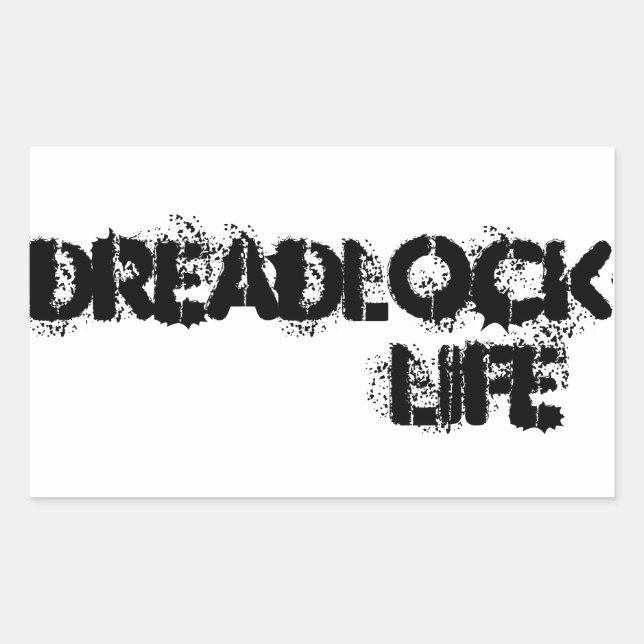 DREADLOCK LIFE-Aufkleber Rechteckiger Aufkleber (Vorderseite)