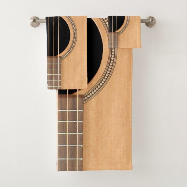 Dreadnought Acoustic 6 String Guitar Badhandtuch Set (Insitu)