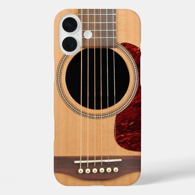 Dreadnought Acoustic 6 String Guitar iPhone 16 Plus Hülle (Rückseite)