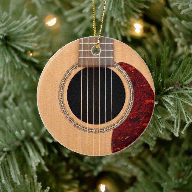 Dreadnought Acoustic 6 String Guitar Keramikornament (Baum)