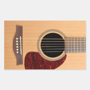 Dreadnought Acoustic 6 String Guitar Rechteckiger Aufkleber