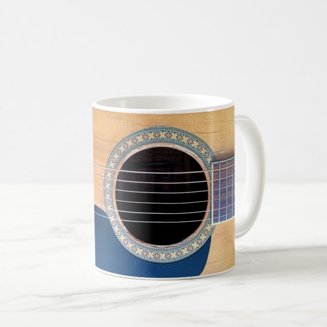 Dreadnought Acoustic Guitar Kaffeetasse (VorderseiteRechts)