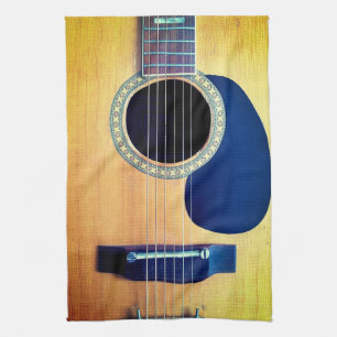 Dreadnought-Akustikgitarre 6-String Künstler-Desig Geschirrtuch
