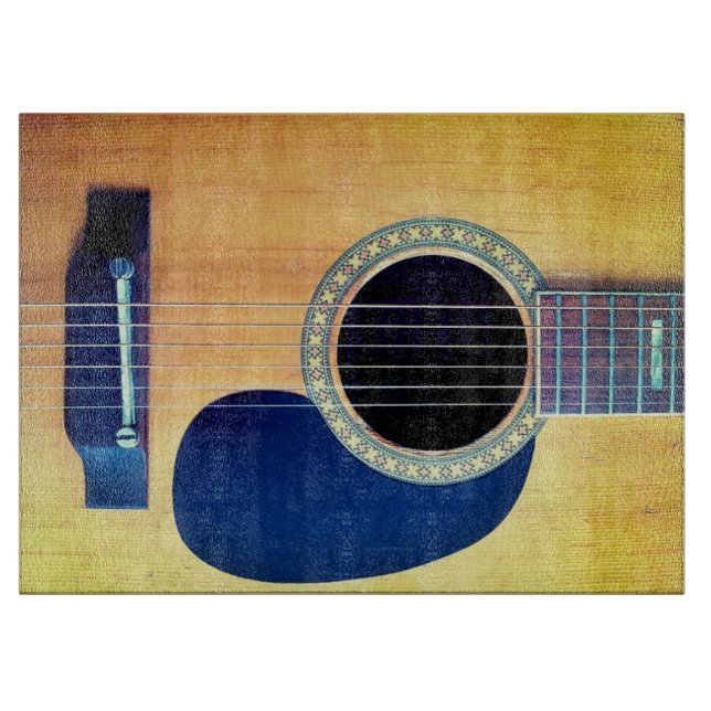 Dreadnought-Akustikgitarre 6-String Künstler-Desig Schneidebrett (Vorderseite)