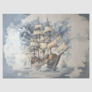 Dreadnoughts Umarmung Braunes Schlachtschiff Blau Seidenpapier