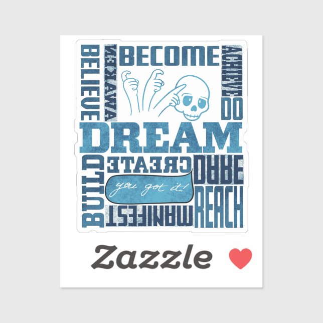 Dream - ASL Design Aufkleber (Blatt)