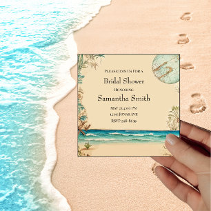Dream Beach Theme Wedding Brautparty Einladung