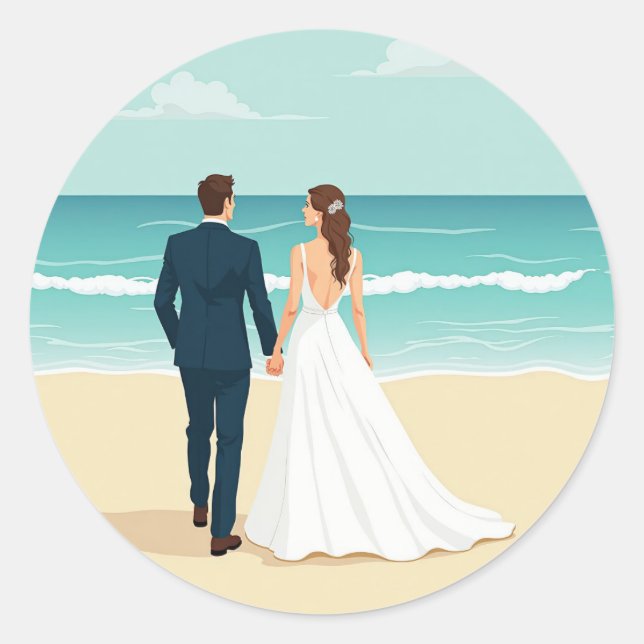 Dream Beachside Honeymoon Sticker (Vorderseite)