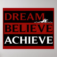 Dream Believe Atteindre Poster de natation