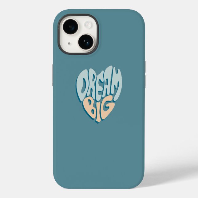 Dream Big: Blue Heart of Success Case-Mate iPhone 14 Hülle (Rückseite)