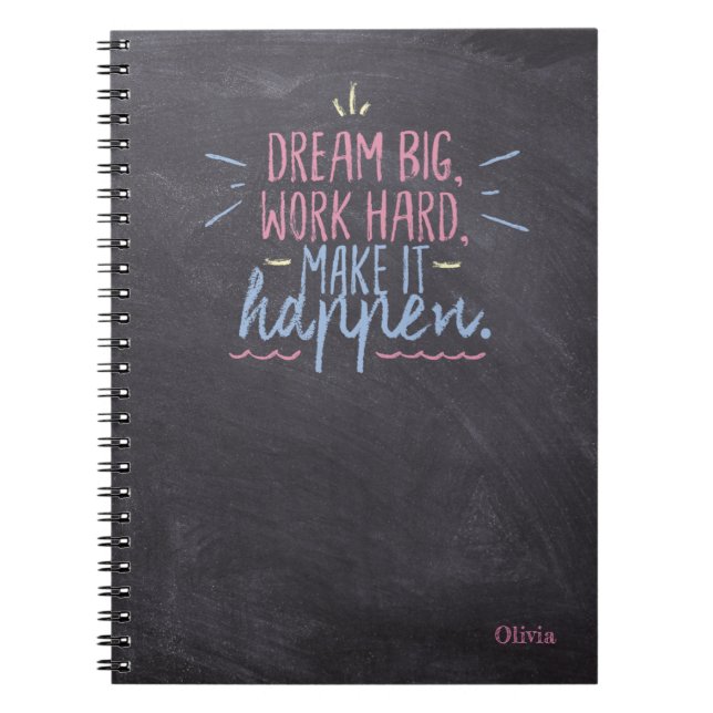 Dream Big Chalkboard Notizblock (Vorderseite)
