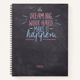 Dream Big Chalkboard Notizbuch