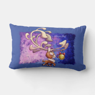 DREAM BIG CHRISTMAS REINDEER von Jeff Willis Art Lendenkissen