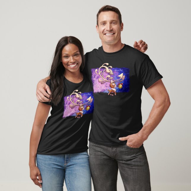 DREAM BIG CHRISTMAS REINDEER von Jeff Willis Art T-Shirt (Unisex)