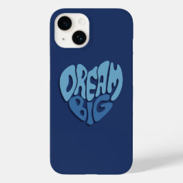 Dream Big: Dunkles Leerzeichen-blaues Zitat Case-Mate iPhone 14 Hülle