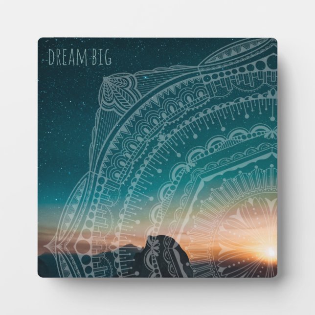 Dream Big Elegante Fotoplatte (Vorderseite)