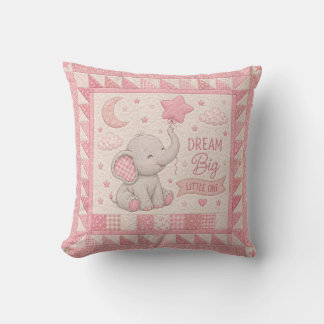 Dream Big Elephant Quilt Kissen
