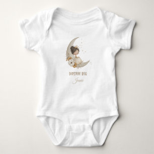 Dream Big Fairy Moon Child - Personalisierter Name Baby Strampler