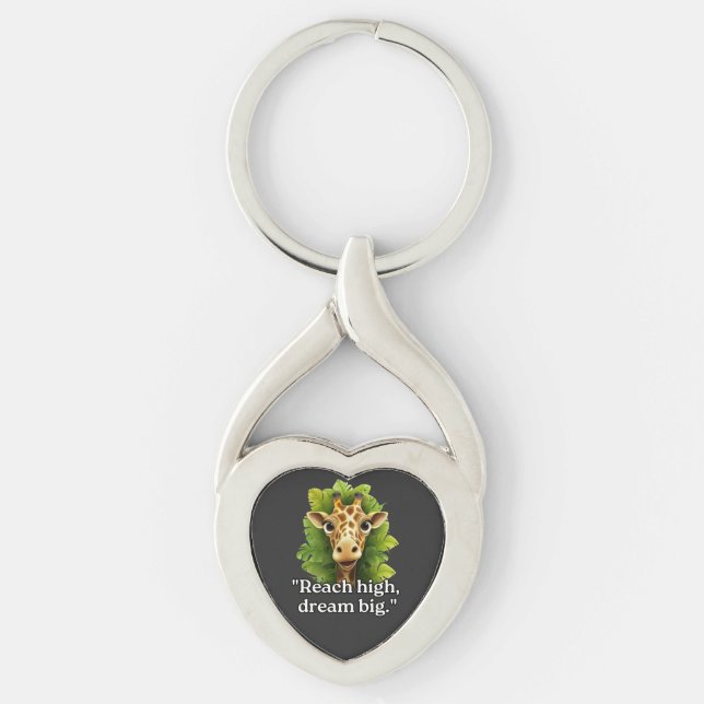 "Dream Big - Giraffe Schlüsselanhänger" Schlüssela Schlüsselanhänger (Vorderseite)