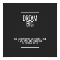 Dream Big Glossy Poster