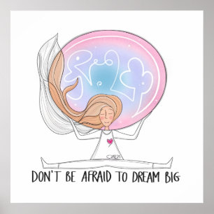 Dream Big - Inspiration Hand Gezeichnet Poster