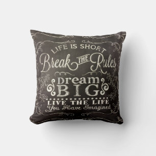 DREAM BIG Khalkboard Throw Kissen